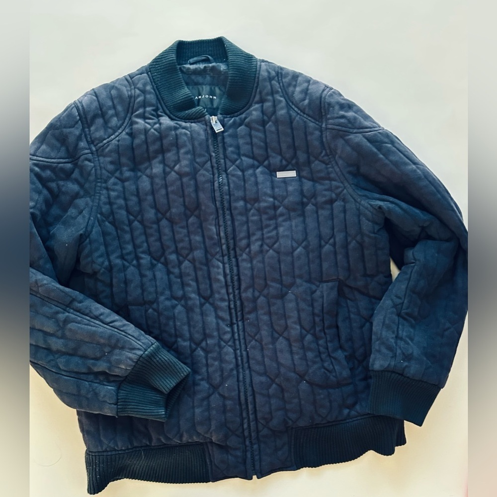 Sean John Quilted Bomber Jacket - Navy black